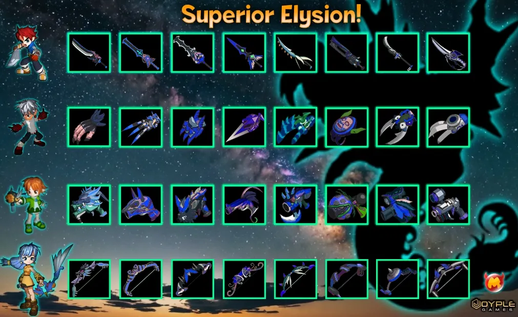 Production of level 195 superior weapons ready!